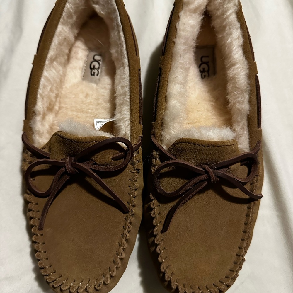 UGG Brown Suede Moccasin Slippers